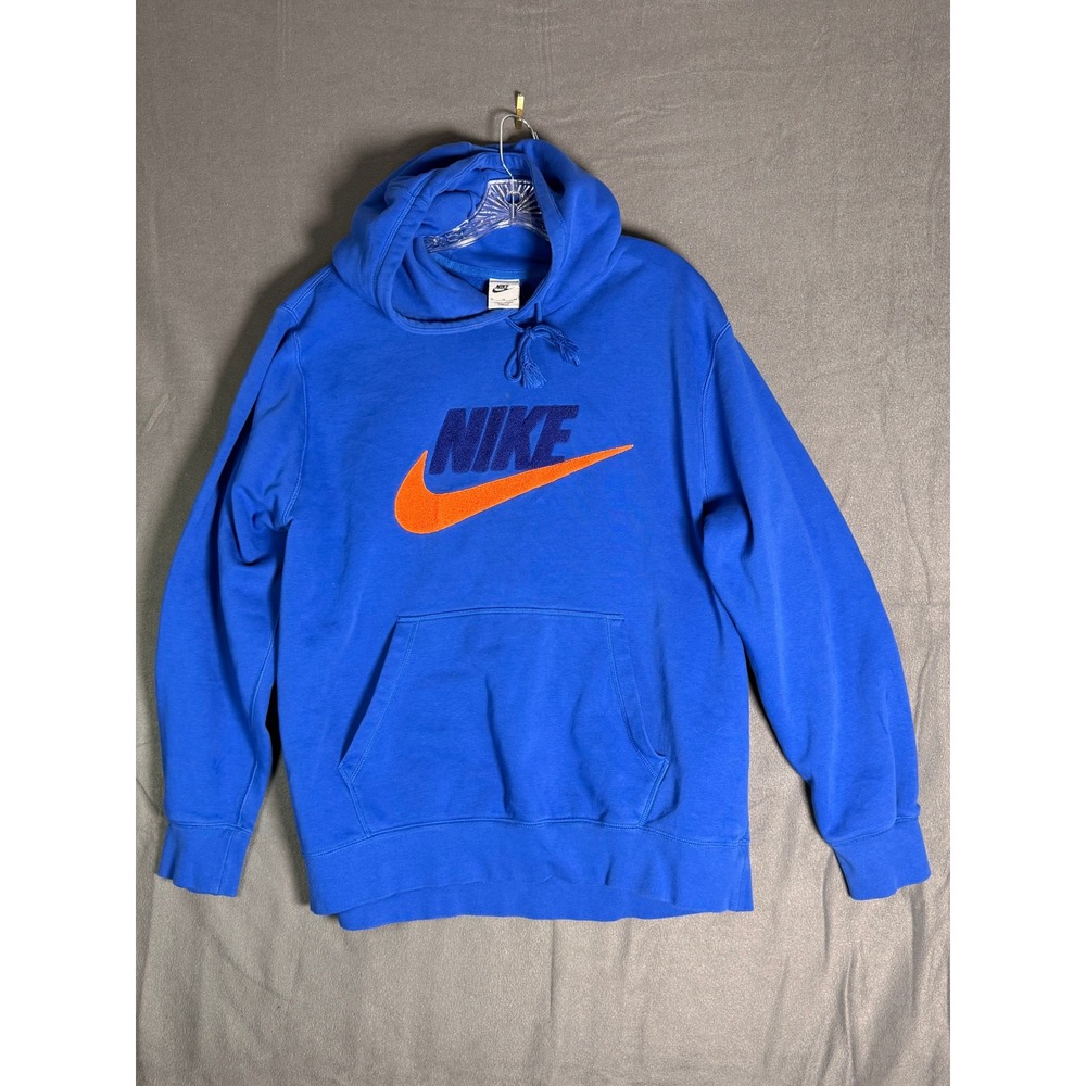 Vintage Nike Sweatshirt Size XL Blue Long Sleeve Hoodie Athletic Pullover EUC